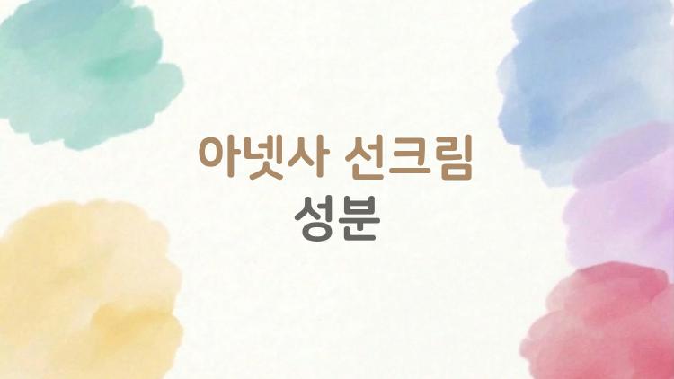 아넷사 선크림 성분