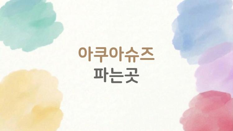아쿠아슈즈 파는곳