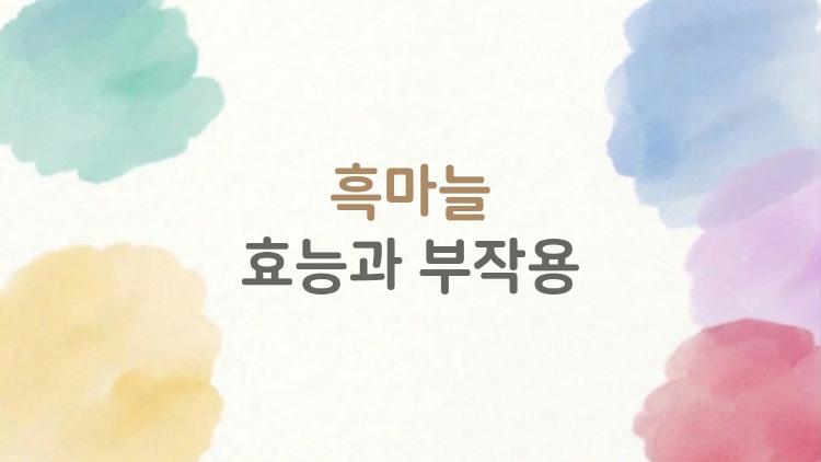 흑마늘 효능과 부작용, 속쓰림 왔던 내 솔직 후기