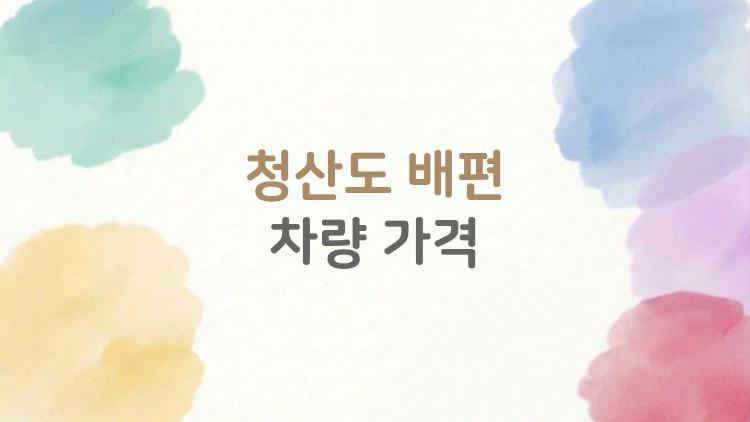 청산도 배편 차량 가격, 왕복 7만원이면 비싼가 싼가 솔직 후기