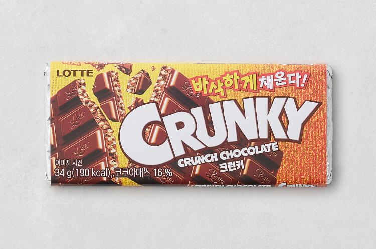 크런키 초콜릿 칼로리, 반판 먹어도 살 안찌는 비밀