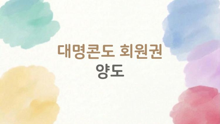 대명콘도 회원권 양도