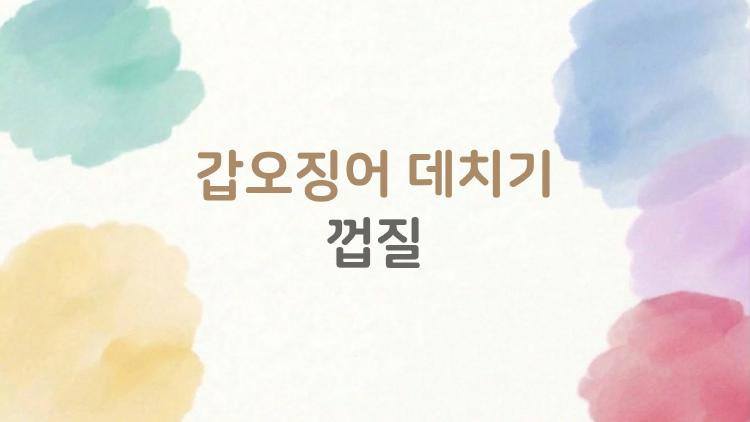 갑오징어 데치기 껍질