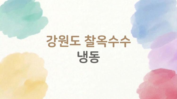 강원도 찰옥수수 냉동