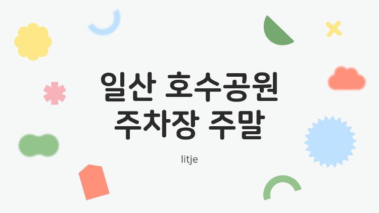 일산 호수공원 주차장 주말
