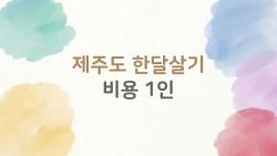 제주도 한달살기 비용 1인, 이 돈만 들면 정말 할 수 있을까?