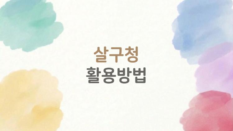 살구청 활용방법